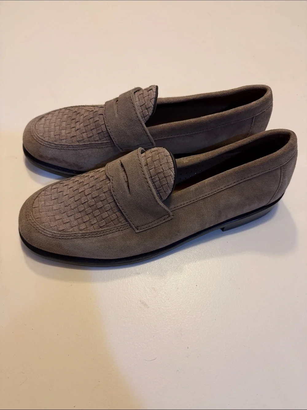 Todd Snyder Sebago grey suede loafers Sz 10.  New/Flawed SEE PICTURES. Tub7